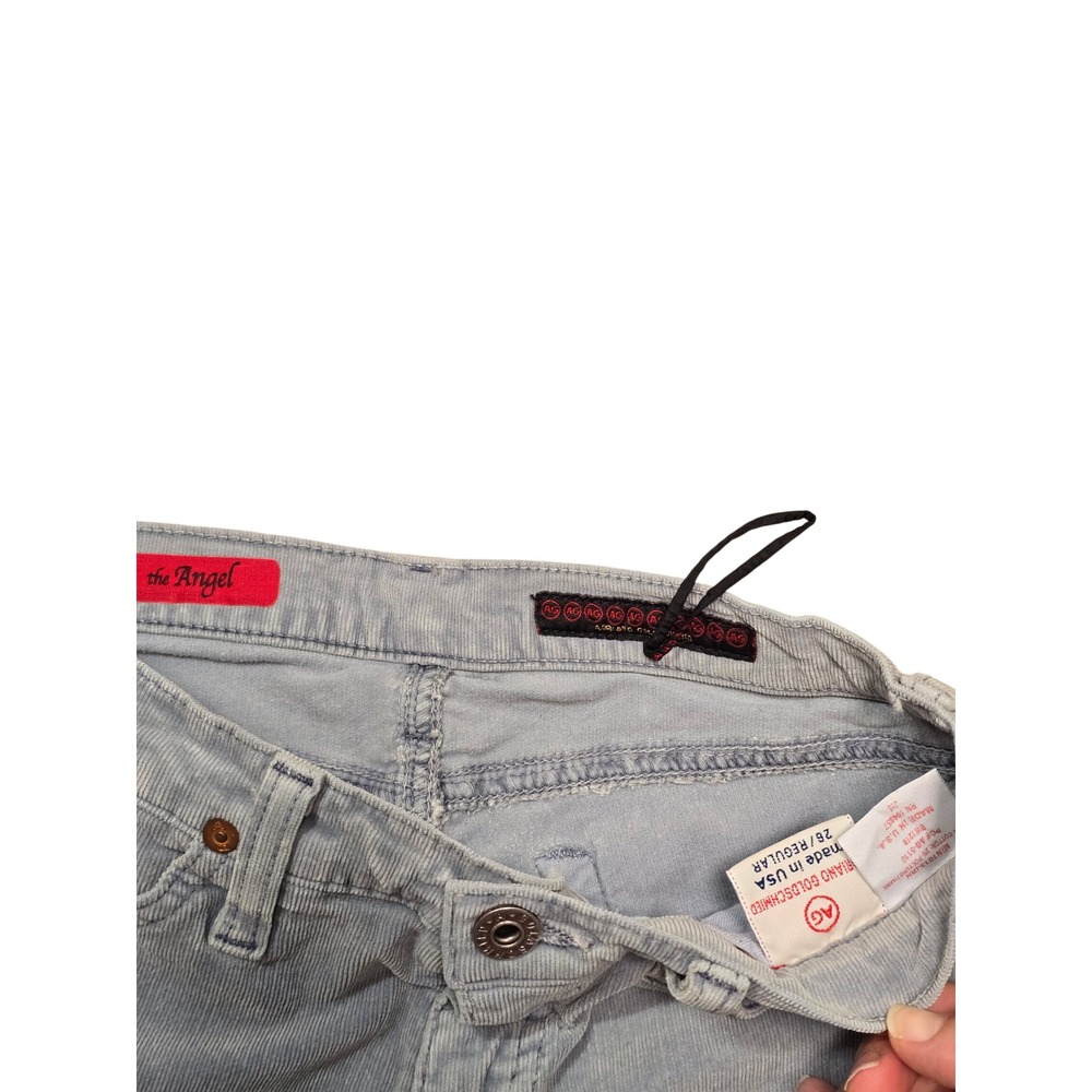 SMALL STAIN AG Seafoam Green Corduroy Low Rise Bootcut Pants 26 Y2K Flare Boho - Picture 3 of 6